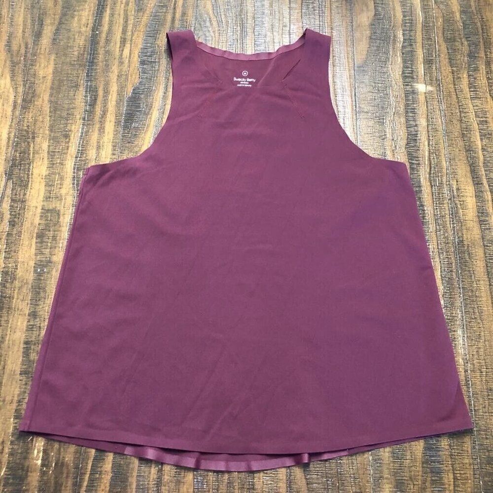 Sweaty Betty Womens Size Medium Plum Red Active Mission Workout Vest Tank Top